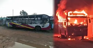 মধ্যরাতে ময়মনসিংহে বাসে দুর্বৃত্তের আগুন, দগ্ধ হয়ে ঘুমন্ত চালকের মৃত্যু